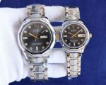 Rolex Stainless Steel Automatic Movement Black White 41mm 33mm Couple Watch